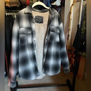 Sherpa Flannel Button-Up Jacket